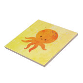 Niedlicher Octopus-Cartoon Fliese (Seite)