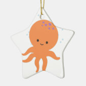 Niedlicher Octopus-Cartoon Keramikornament (Links)