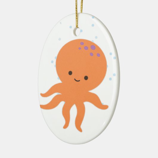 Niedlicher Octopus-Cartoon Keramikornament (Links)