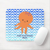 Niedlicher Octopus-Cartoon Mousepad (Mit Mouse)