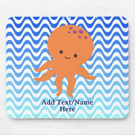 Niedlicher Octopus-Cartoon Mousepad (Vorne)