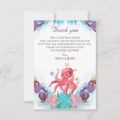 Niedlicher Octopus farbenfrohe Baby Fauna Dankeskarte (Vorderseite)