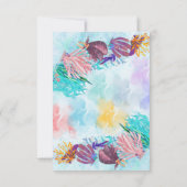 Niedlicher Octopus farbenfrohe Baby Fauna Dankeskarte (Rückseite)