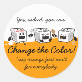 Niedlicher Ofenkochhalter Runder Aufkleber