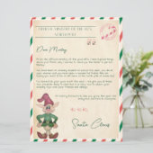 Niedlicher offizieller Brief von Santa Northpole V Einladung (Stehend Vorderseite)