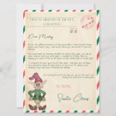 Niedlicher offizieller Brief von Santa Northpole V Einladung (Vorderseite)