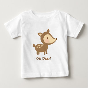 Niedlicher oh Rotwild-Wortspiel-Spaß für Babys Baby T-shirt