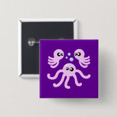 Niedlicher Oktopus Button (Vorne & Hinten)