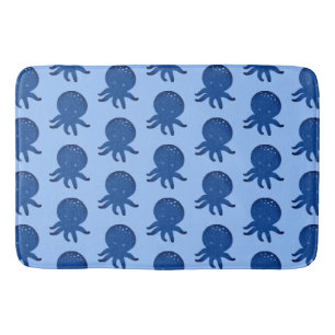 Niedlicher Oktopus Cartoon Alte Papierdrucke Badematte