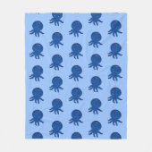 Niedlicher Oktopus Cartoon Alte Papierdrucke Fleecedecke (Vorderseite)