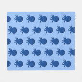Niedlicher Oktopus Cartoon Alte Papierdrucke Fleecedecke (Vorderseite (Horizontal))