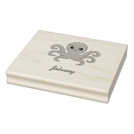 Niedlicher Oktopus Gummistempel