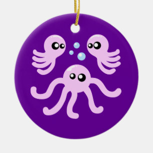 Niedlicher Oktopus Keramikornament