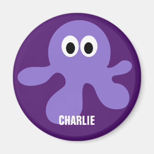 Niedlicher Oktopus-kundenspezifischer Monogramm-Ma Magnet