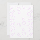 Niedlicher Oktopus Lila Blasen-Kindergeburtstag Einladung (Rückseite)