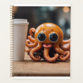 Niedlicher Oktopus mit Kaffeepulver Planer (Vorderseite)