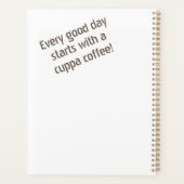 Niedlicher Oktopus mit Kaffeepulver Planer (Rückseite)