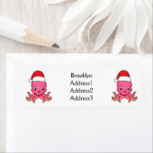 Niedlicher Oktopus mit Weihnachtshut Cartoon (Insitu)