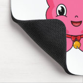 Niedlicher Oktopus mit Weihnachtshut Cartoon Mousepad (Ecke)