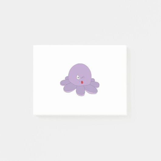 Niedlicher Oktopus Post-it Klebezettel (Vorderseite)