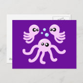 Niedlicher Oktopus Postkarte (Vorne/Hinten)