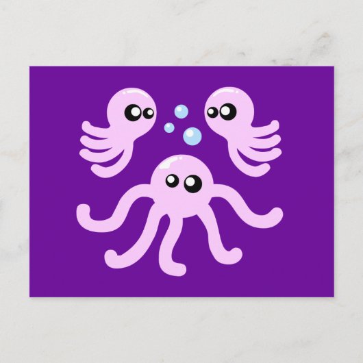 Niedlicher Oktopus Postkarte (Vorderseite)