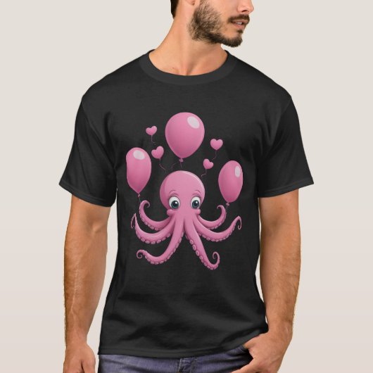 Niedlicher Oktopus T-Shirt (Vorderseite)