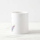 Niedlicher Oktopus und farbenfrohe Muscheln Name Kaffeetasse (Mittel)