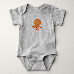 Niedlicher Oktopus Zeichnend Baby Strampler