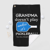 Niedlicher Oma Spaß Spaß Typografie Funny Pickleba Golfhandtuch (Insitu)