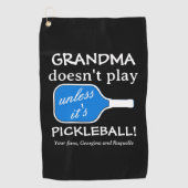 Niedlicher Oma Spaß Spaß Typografie Funny Pickleba Golfhandtuch (Vorderseite)