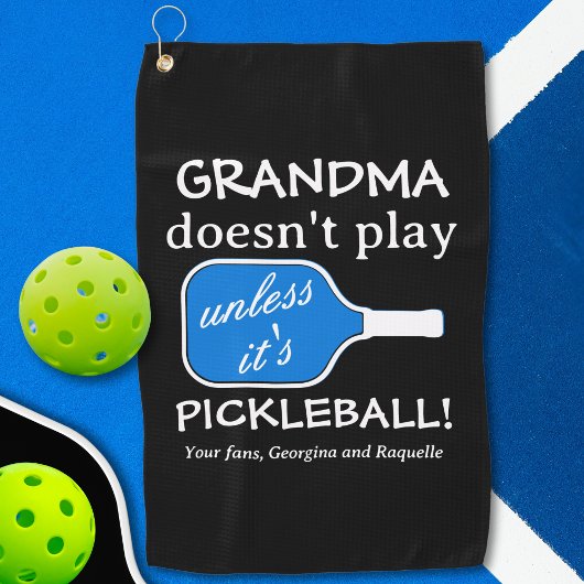 Niedlicher Oma Spaß Spaß Typografie Funny Pickleba Golfhandtuch