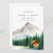 Niedlicher Online-Berg Save The Date (Vorne/Hinten)