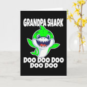Niedlicher Opa Shark Doo Doo Doo Karte (Gelbe Blume)