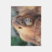 Niedlicher Orang-Utan Fleecedecke (Vorderseite)