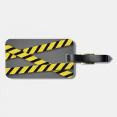 Niedlicher orange Bagger-Bau-Erbauer-Junge Gepäckanhänger (Rückseite horizontal)