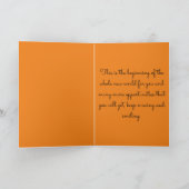 Niedlicher Orange-Girl-Abschluss Karte (Innenseite)