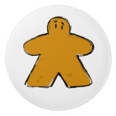 Niedlicher Orange Meepe Board Game Room Keramikknauf (Vorderseite)