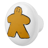 Niedlicher Orange Meepe Board Game Room Keramikknauf (Rechts)