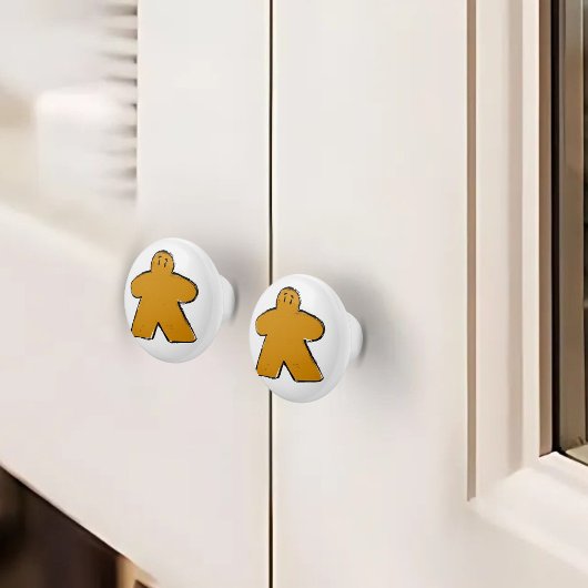 Niedlicher Orange Meepe Board Game Room Keramikknauf