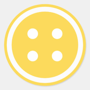 Niedlicher orange nähender Knopf Runder Aufkleber