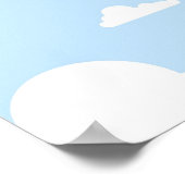 Niedlicher Orange PterodactylCartoon Poster (Ecke)