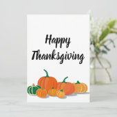 Niedlicher Orange Pumpkin Gewürz Einladung (Stehend Vorderseite)