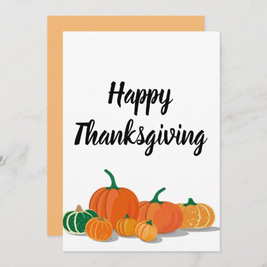 Niedlicher Orange Pumpkin Gewürz Einladung (Vorne/Hinten)