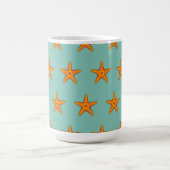 Niedlicher Orange Starfish Cartoon Kaffeetasse (Mittel)