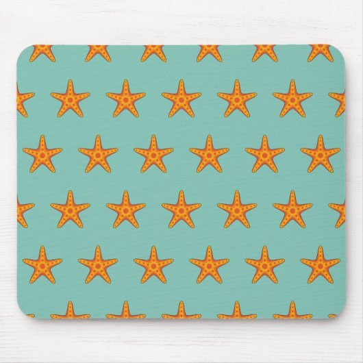 Niedlicher Orange Starfish Cartoon Mousepad (Vorne)