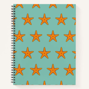 Niedlicher Orange Starfish Cartoon Notizblock