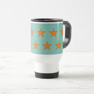 Niedlicher Orange Starfish Cartoon Reisebecher