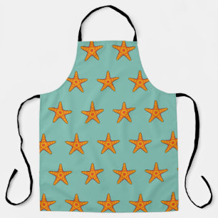 Niedlicher Orange Starfish Cartoon Schürze