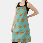 Niedlicher Orange Starfish Cartoon Schürze (InSitu)